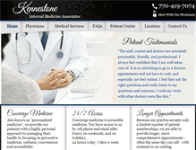 Tablet Screenshot of kennestoneinternalmedicine.com